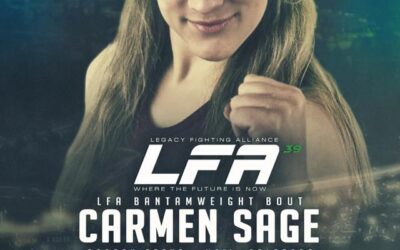 Carm “The Charm” Sage FIGHT ANNOUNCEMENT! Carmen makes her amateur debut LFA: Legacy Fighting Alliance 5/4 live from Vail, Colorado! Buy tickets Cagetix.com!