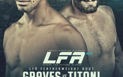 Jordan Titoni is LFA: Legacy Fighting Alliance FIGHT POSTER OFFICIAL! Watch live on AXS TV Fights next Friday 6/22 at 7pm MDT!