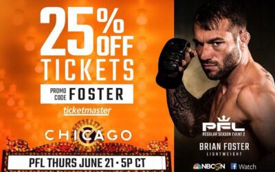Use promo code #FOSTER to get 25% off Brian Foster | ProFightLeague tickets for THIS THURSDAY!