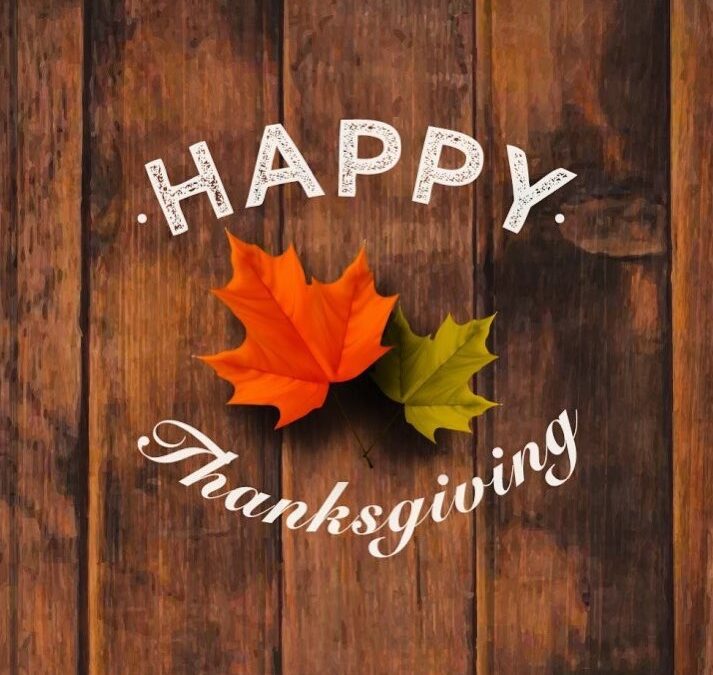 Thanksgiving schedule: