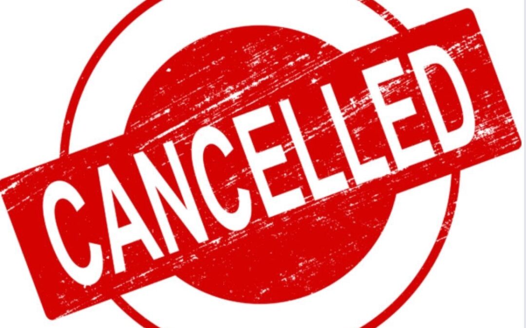 ALL CLASSES CANCELLED TODAY!