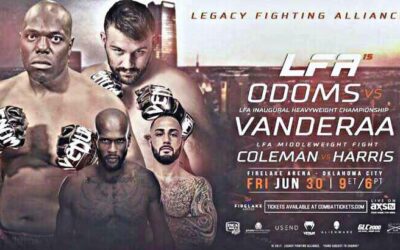 Crazy Cowboy Cortez Coleman is back in the LFA cage 6/30! Derrick Adkins has also been added to this card!