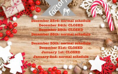 Here is the Christmas/New Year schedule!